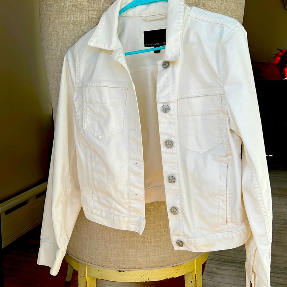 Jean jacket white banana republic